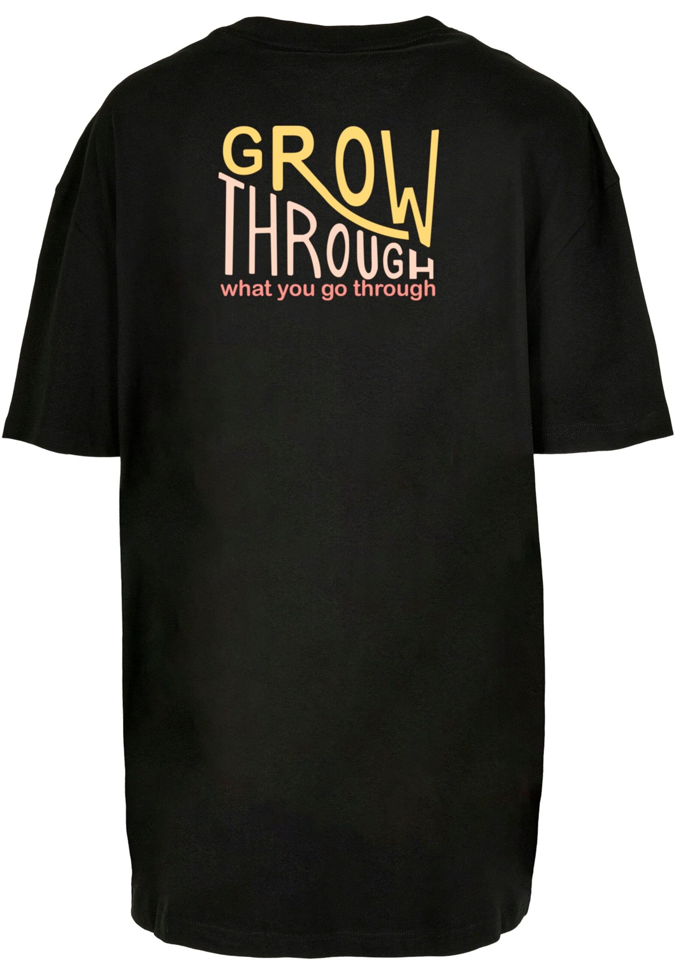 Merchcode T-Shirt 'Spring - Grow Through' in Schwarz