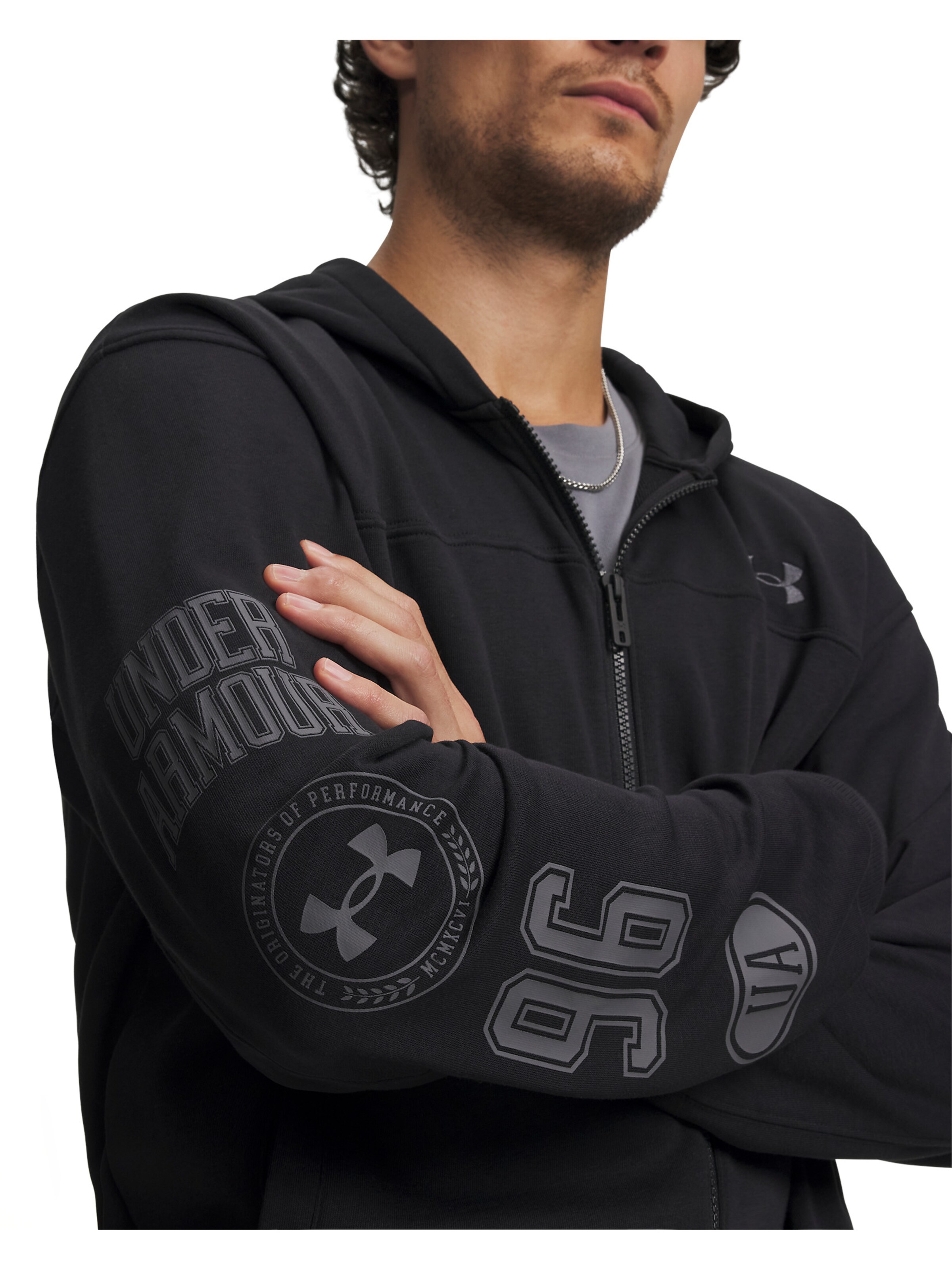 UNDER ARMOUR Sportsweatvest 'Rival' in Zwart