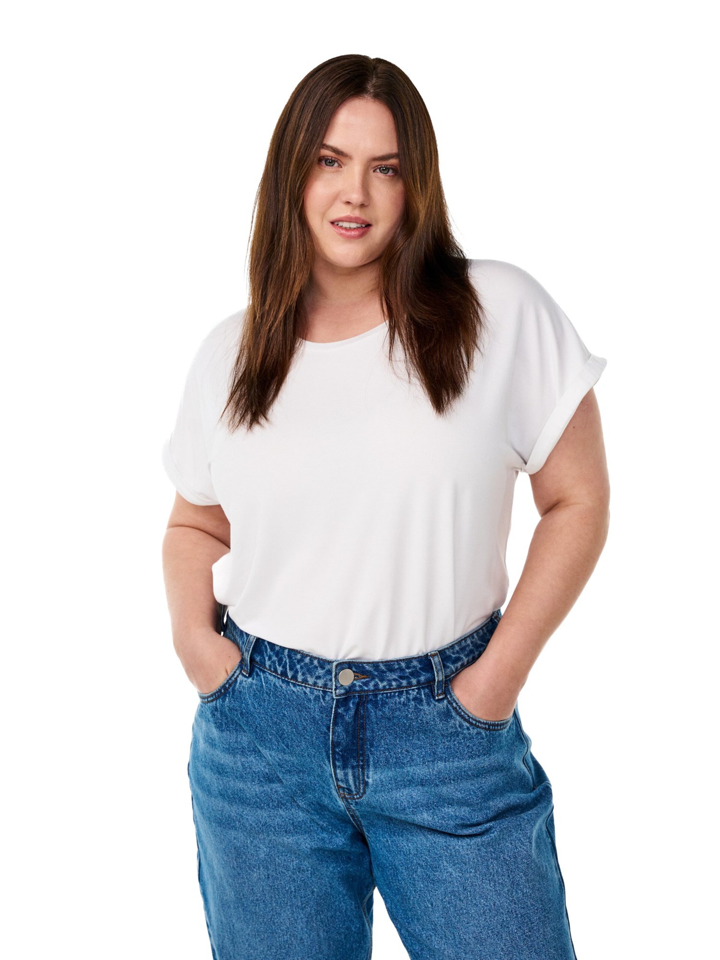 Zizzi Tričko 'Manna' – bílá