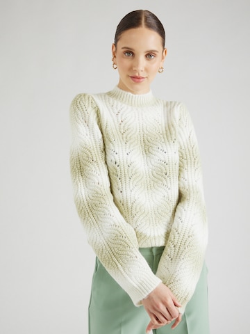 PIECES - Pullover 'FNUG' em verde: frente