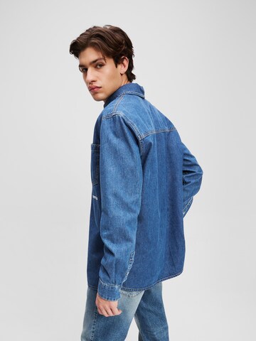 Karl Lagerfeld Regular fit Button Up Shirt in Blue