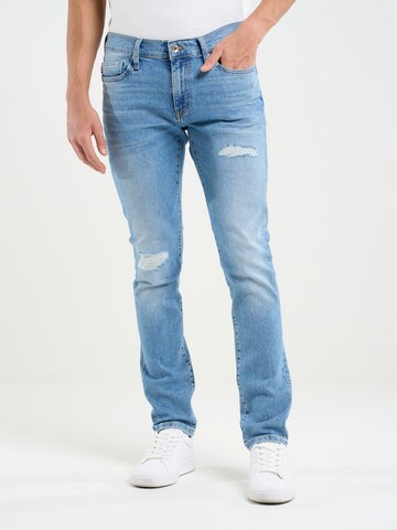 BIG STAR Slimfit Jeans ' TERRY' in Blauw: voorkant