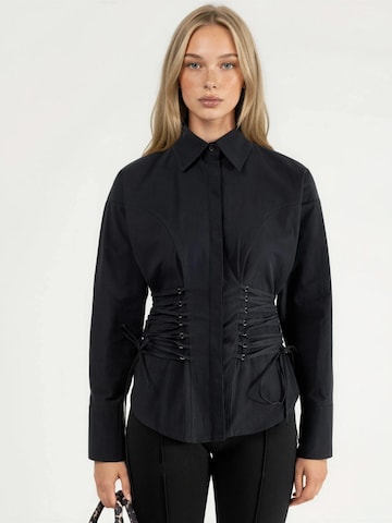 Qu Style - Blusa 'Hemden' em preto