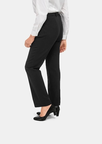 Goldner Regular Pleated Pants 'CARLA' in Black