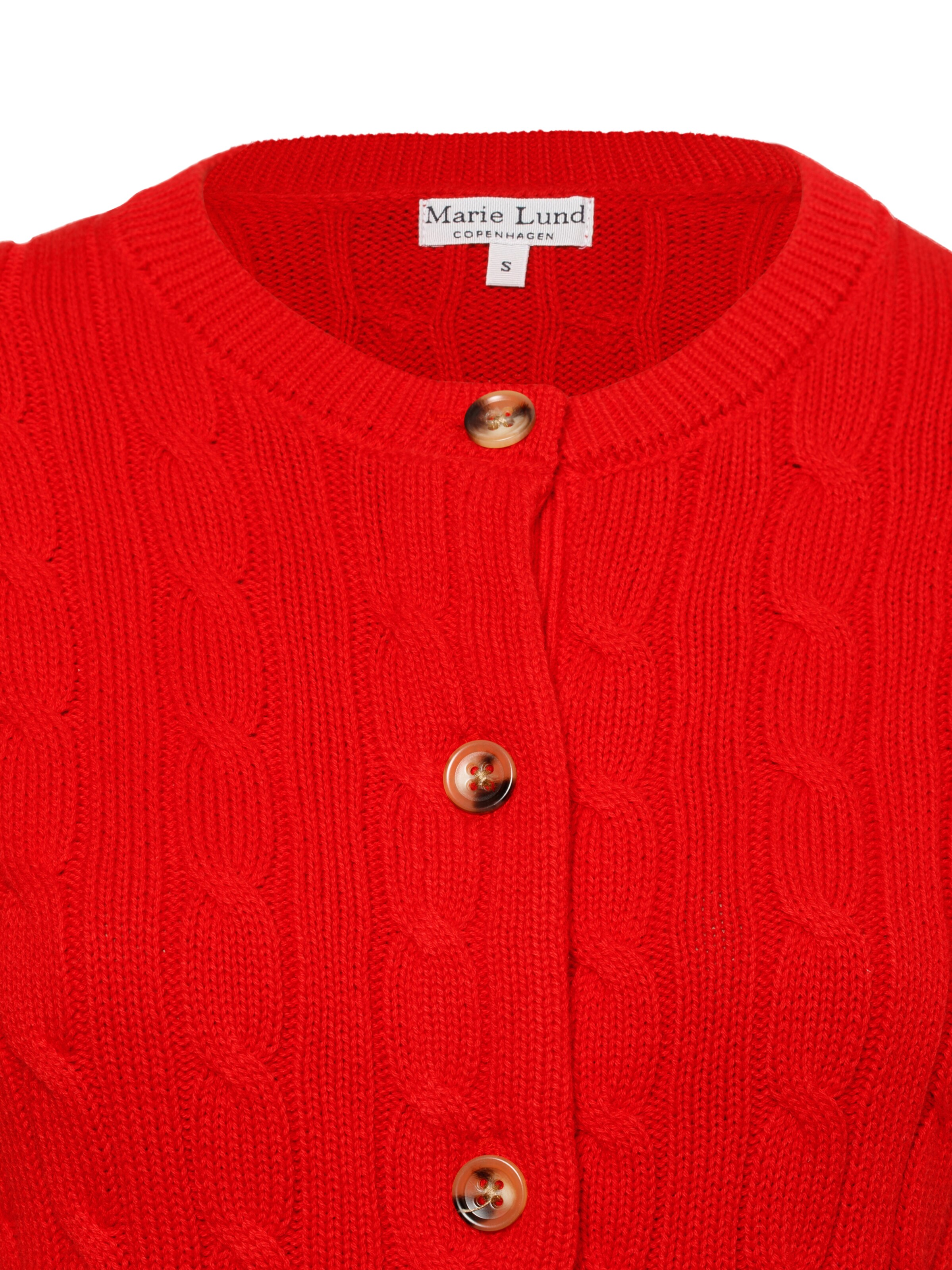 Marie Lund Knit Cardigan in Red