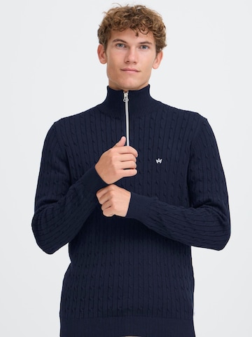 Kronstadt Sweater ' KSCall half zip ' in Blue