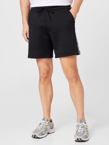 HOLLISTER Regular Trousers 'LEVEL UP' in Black: front