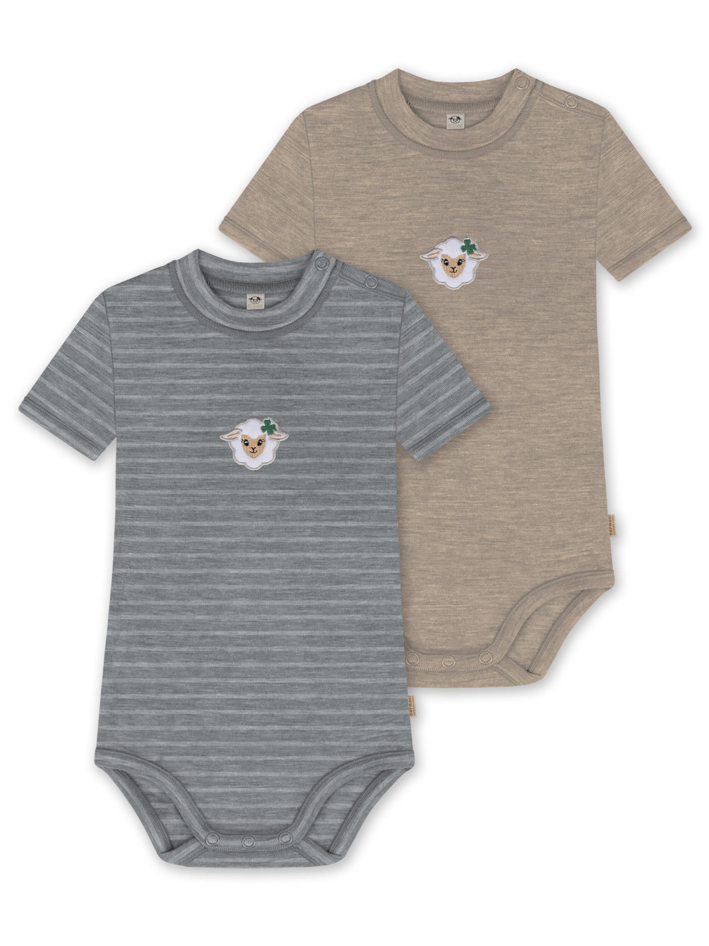 Barboteuse / body 'Tihoi' normani en marron : devant