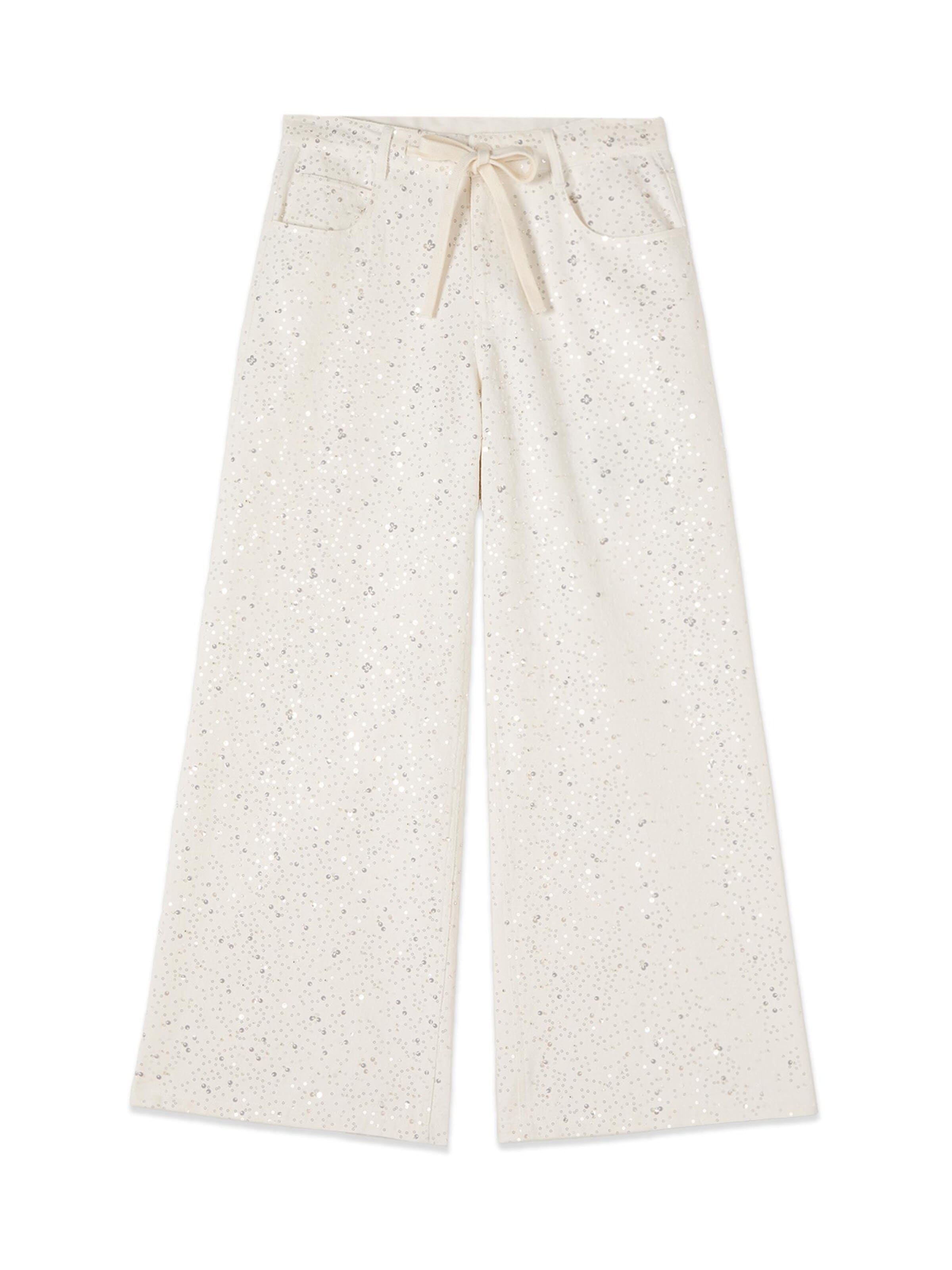 oltre Baggy Broek in Wit: voorkant