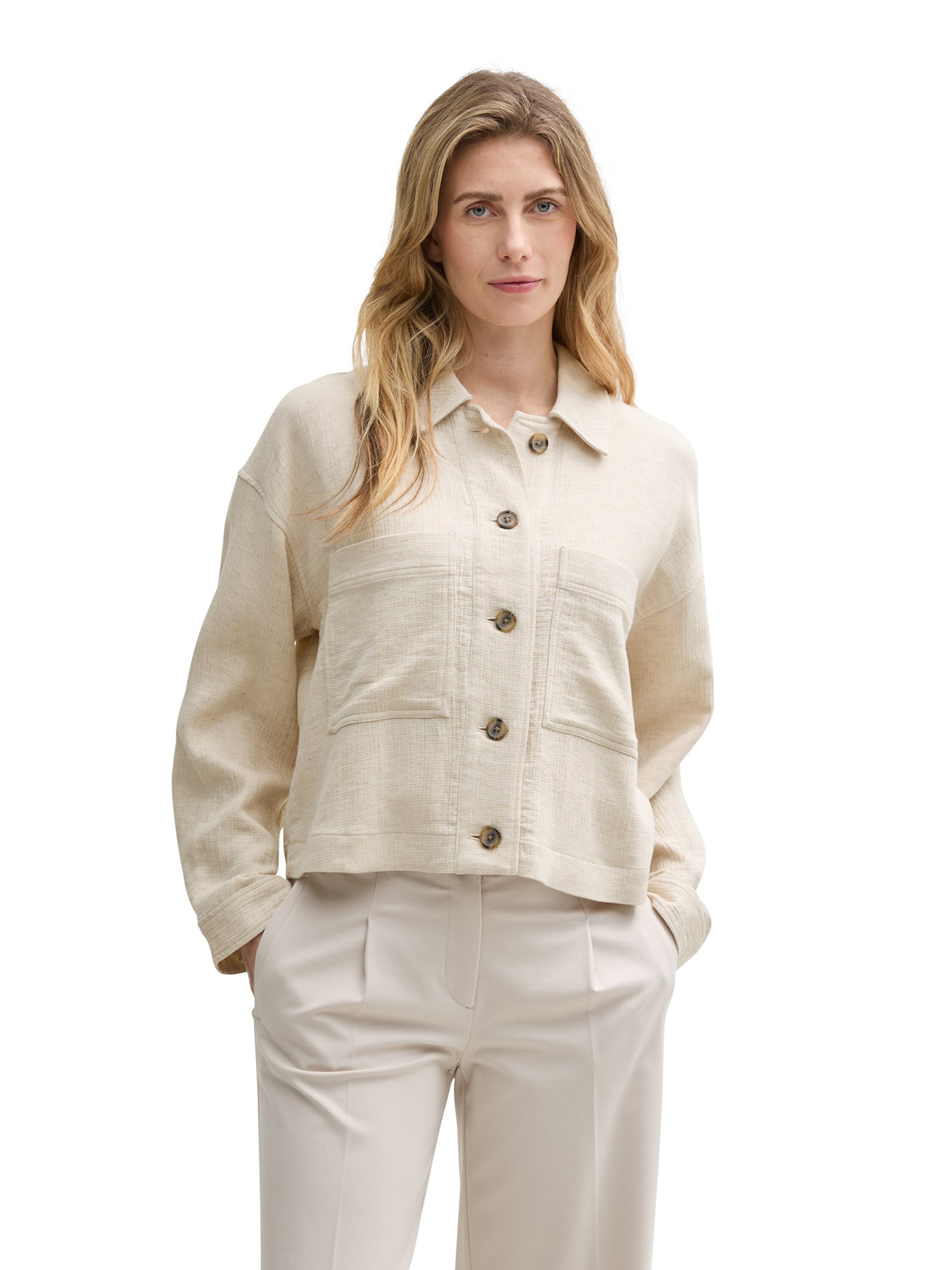 TOM TAILOR Between-Season Jacket in Beige: front
