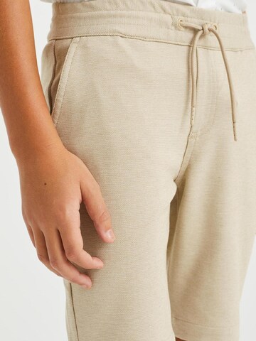 WE Fashion Slimfit Broek in Beige