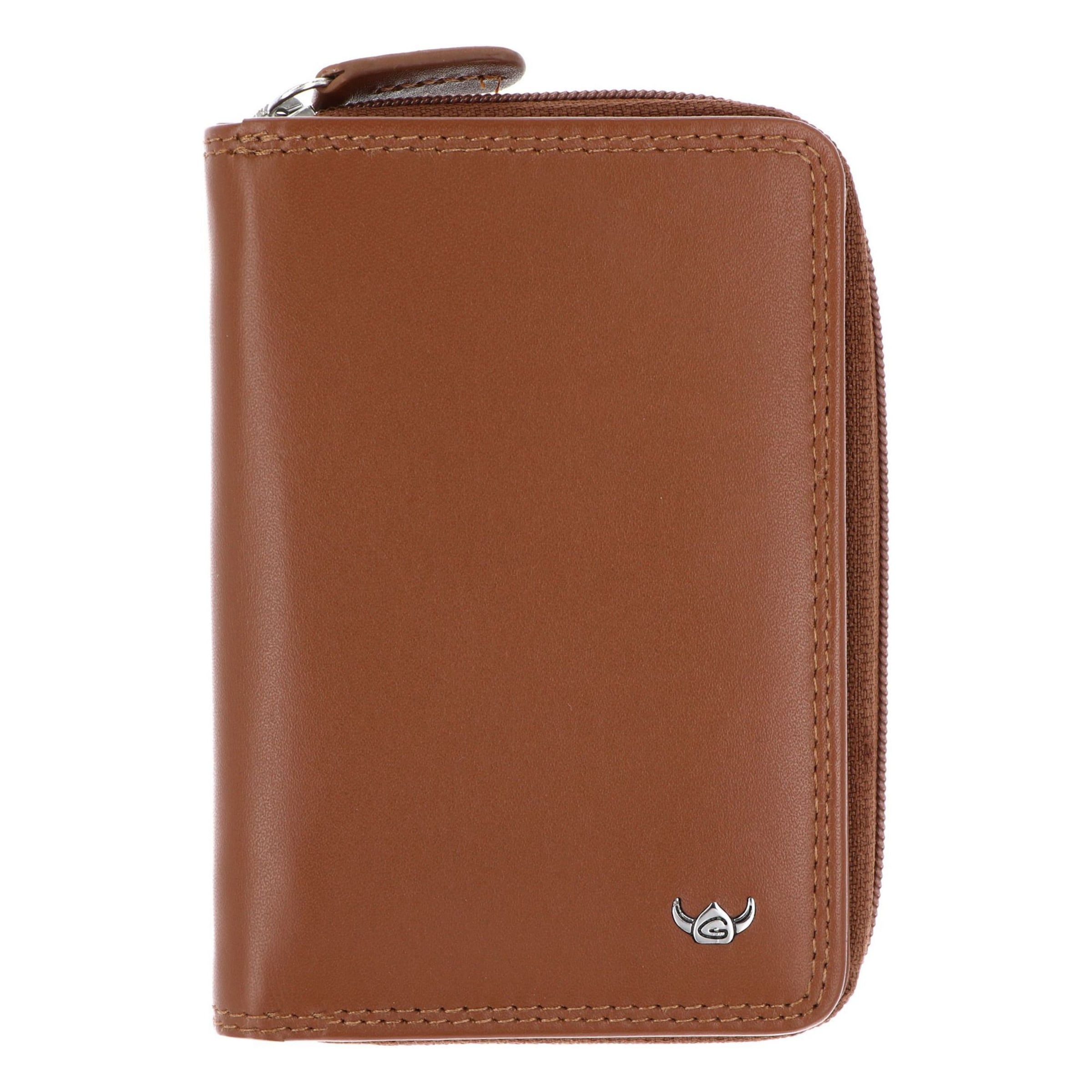 Porte-monnaies 'Polo' GOLDEN HEAD en marron : devant