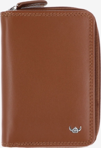 Porte-monnaies 'Polo' GOLDEN HEAD en marron : devant
