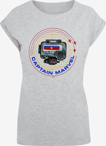 ABSOLUTE CULT Shirt 'Captain Marvel - Pager' in Grey: front