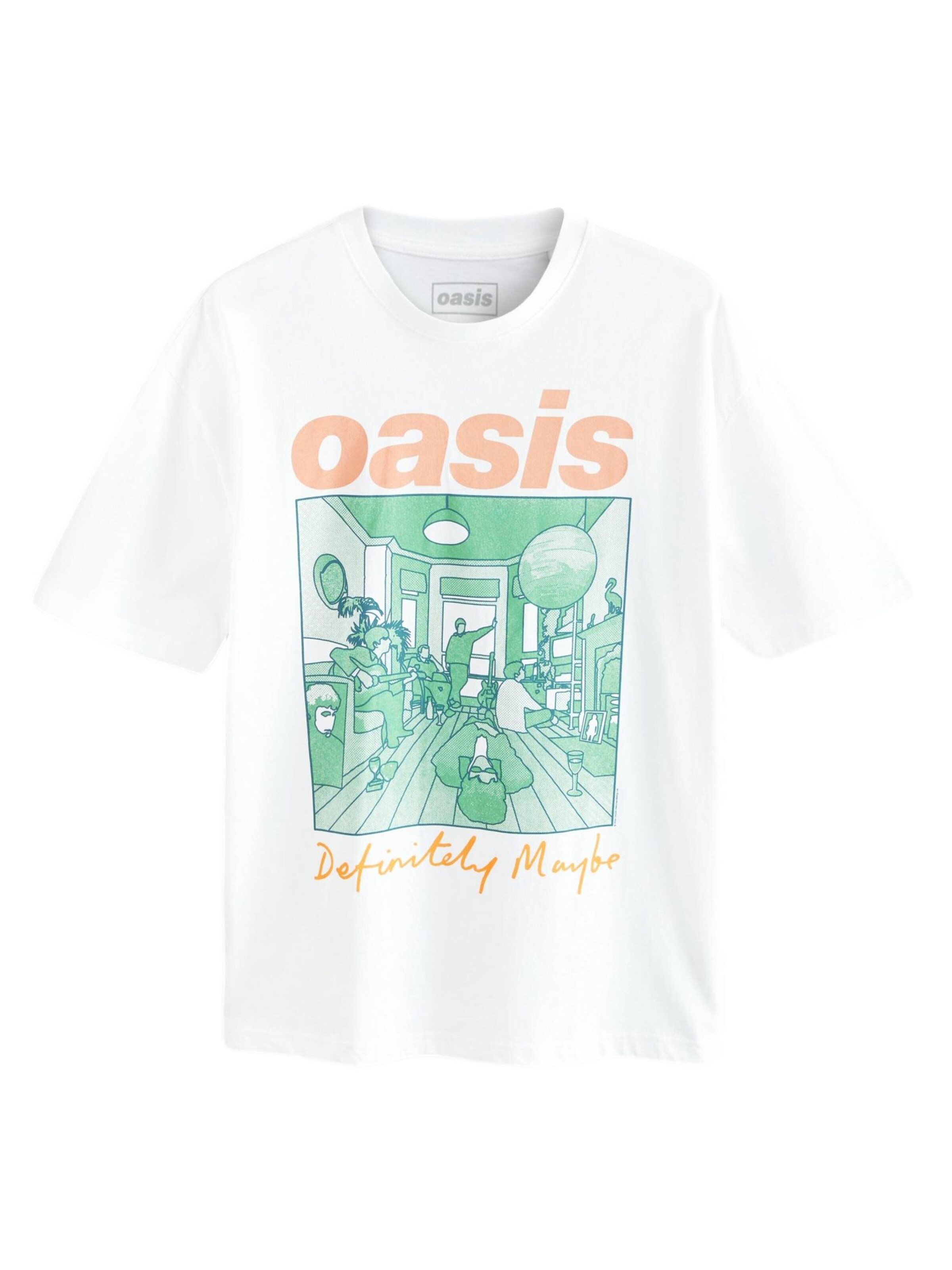 T-Shirt Next en blanc : devant