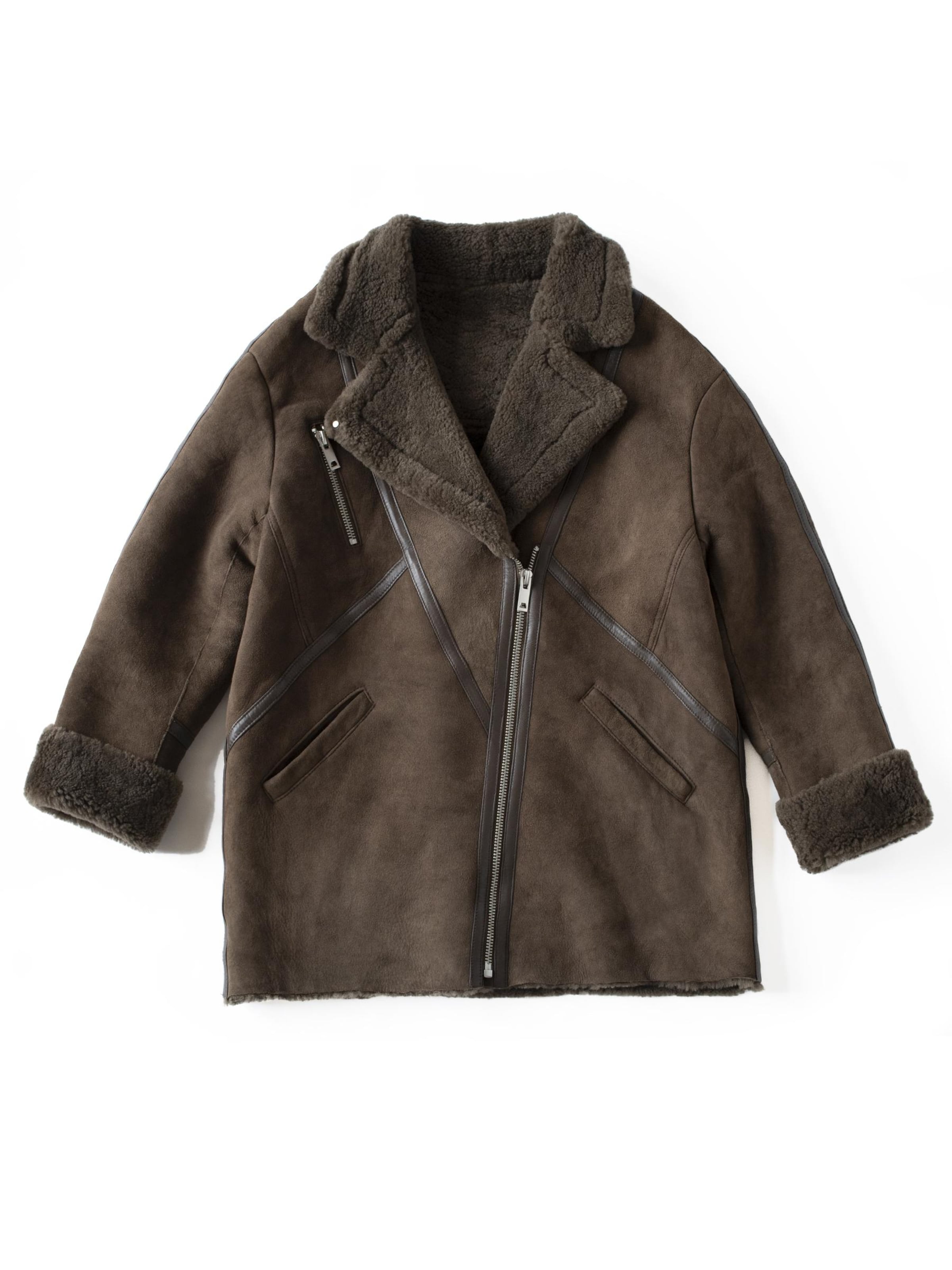 Just things we like - Chaqueta de invierno 'HANA Shearling' en marrón: frente