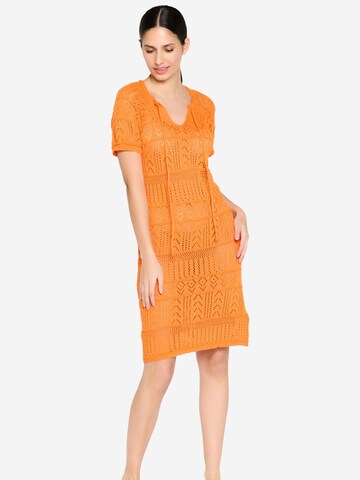 LolaLiza Pletené šaty - oranžová