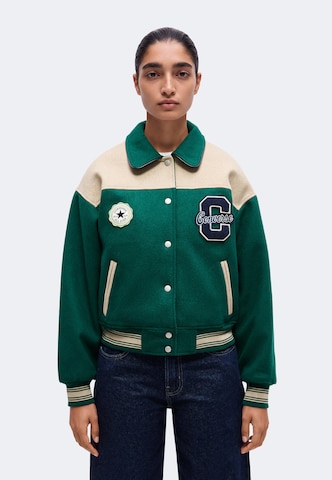 Veste mi-saison CONVERSE en vert : devant