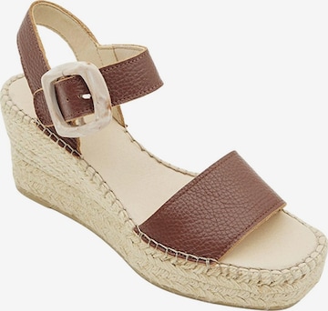 Desa Sandals 'Keilsandalen' in Brown: front