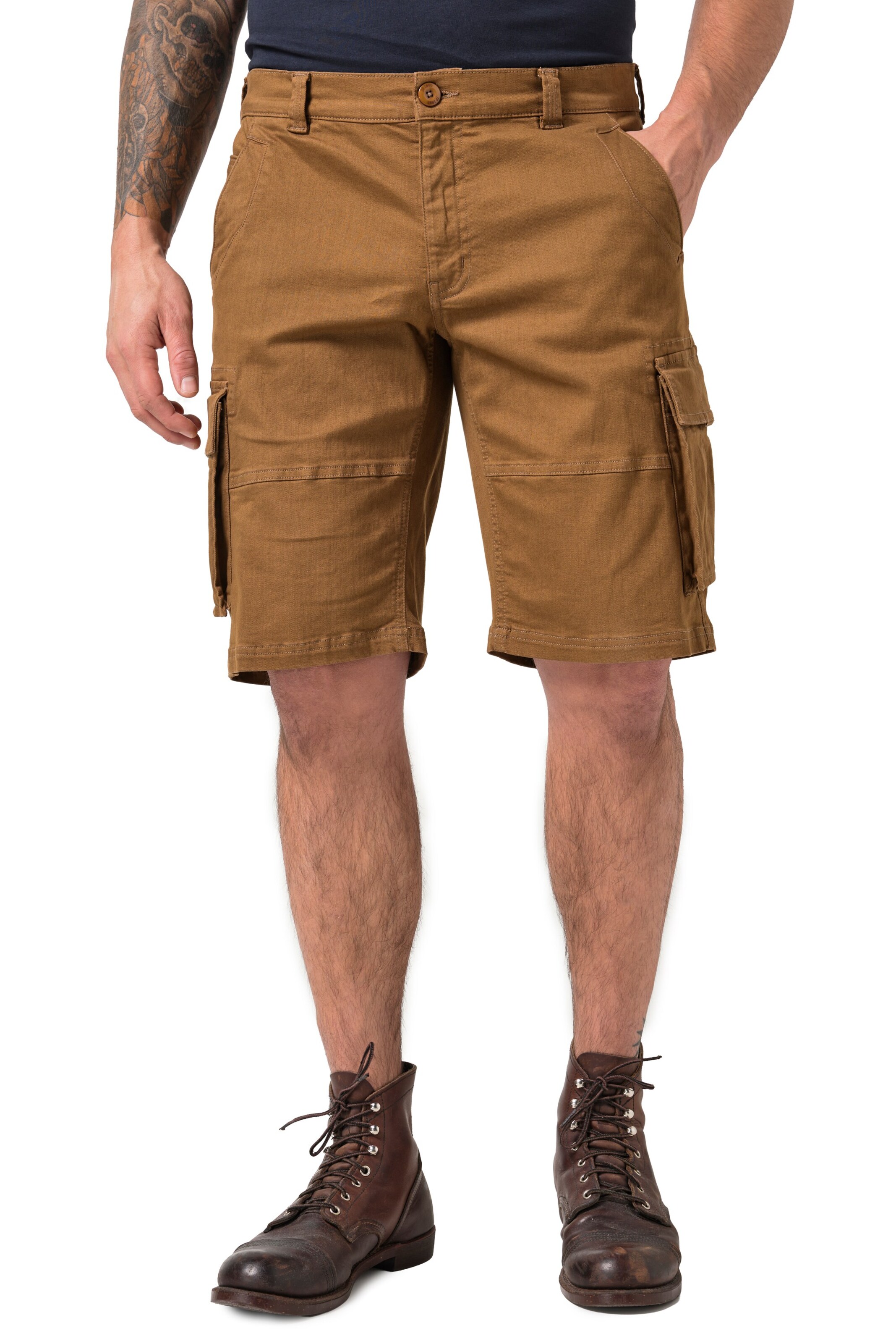 JP1880 Regular Broek in Bruin: voorkant