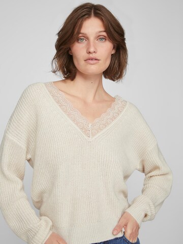 VILA Sweter 'Glacy' w kolorze biały