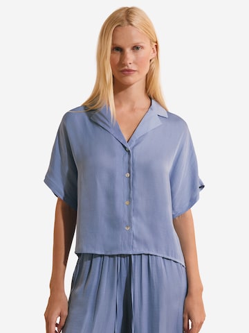 ETAM Slaapshirt 'Cheeta' in Blauw: voorkant