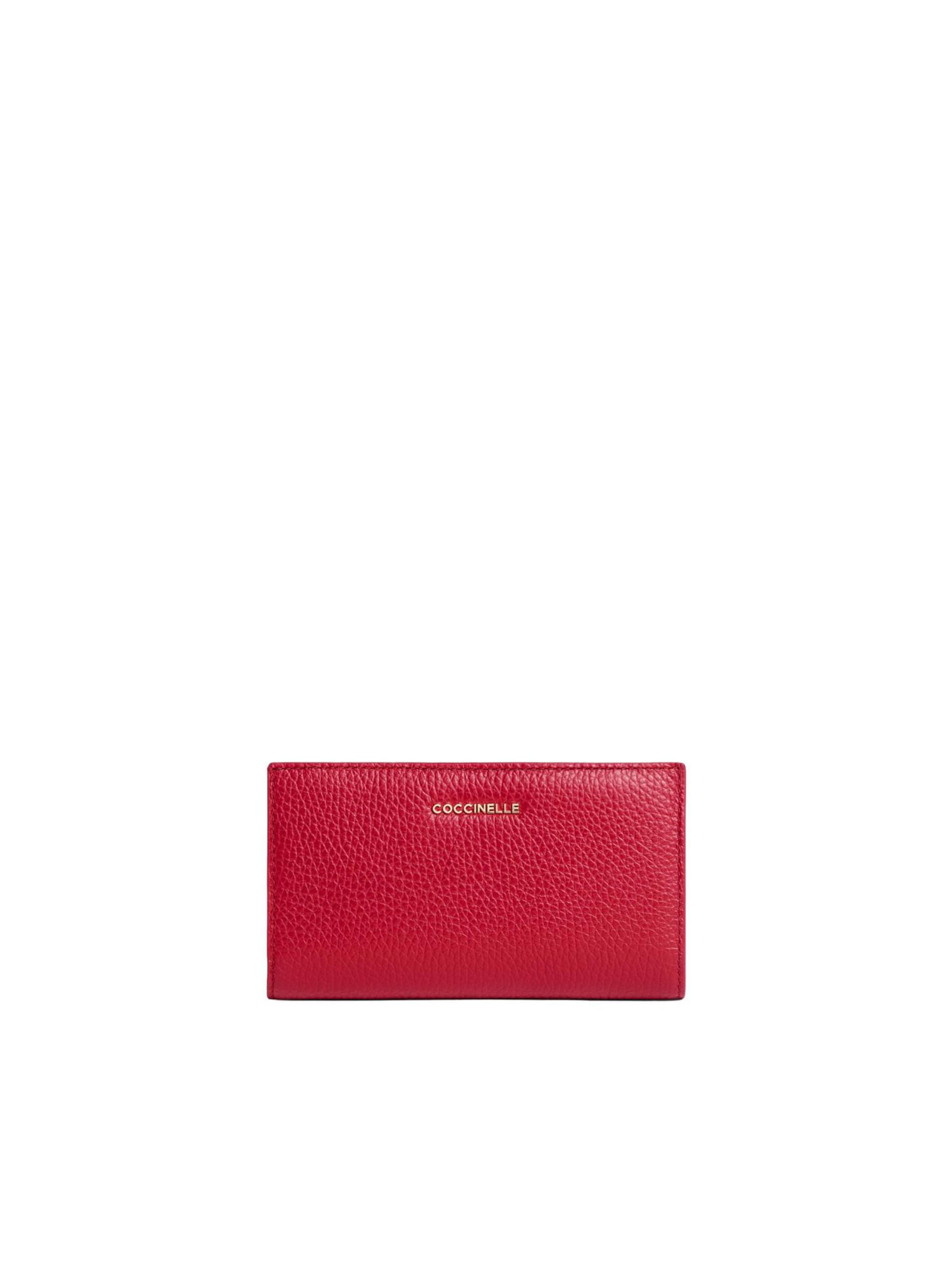 Coccinelle Wallet 'COCCINELLE METALLIC 26 4' in Red: front