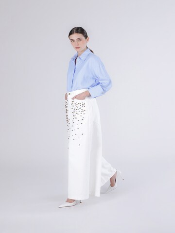 Wide leg Jeans di CAFè NOIR in bianco