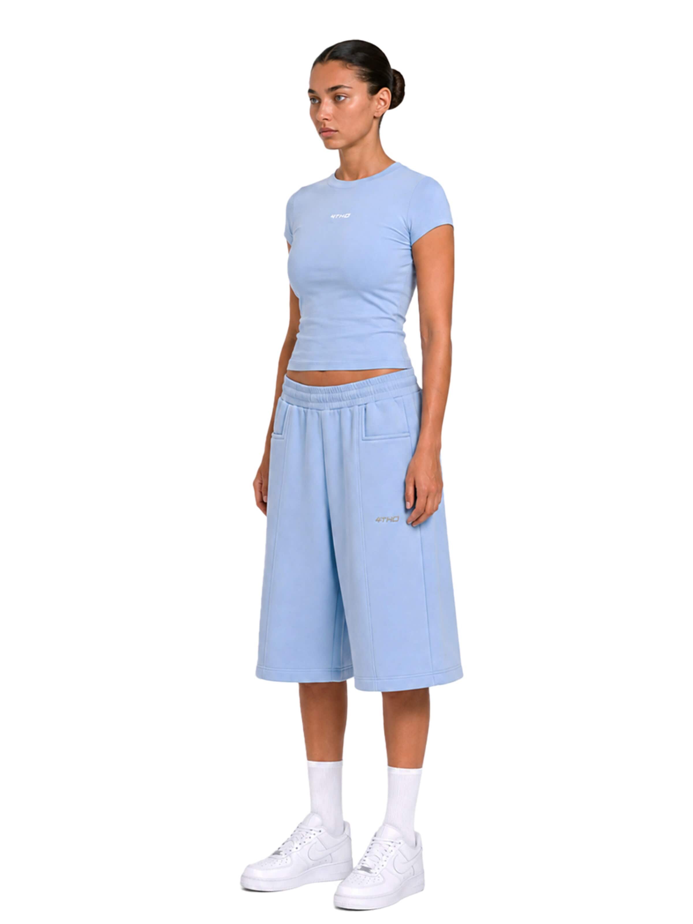 4thD Shirt 'Baby Tee - Baby Blue' in Blauw