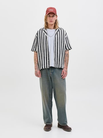 JACK & JONES Comfort fit Button Up Shirt in Blue