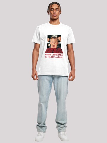 F4NT4STIC Shirt 'Disney Home Alone Merry Christmas Ya Filthy' in Wit