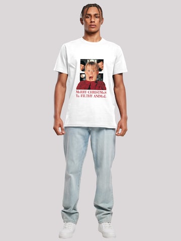 F4NT4STIC T-Shirt 'Disney Home Alone Merry Christmas Ya Filthy' in Weiß