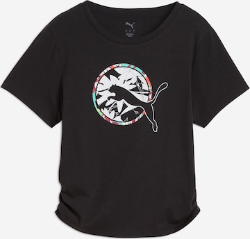 PUMATehnička sportska majica 'TROPICAL' - crna boja: prednji dio