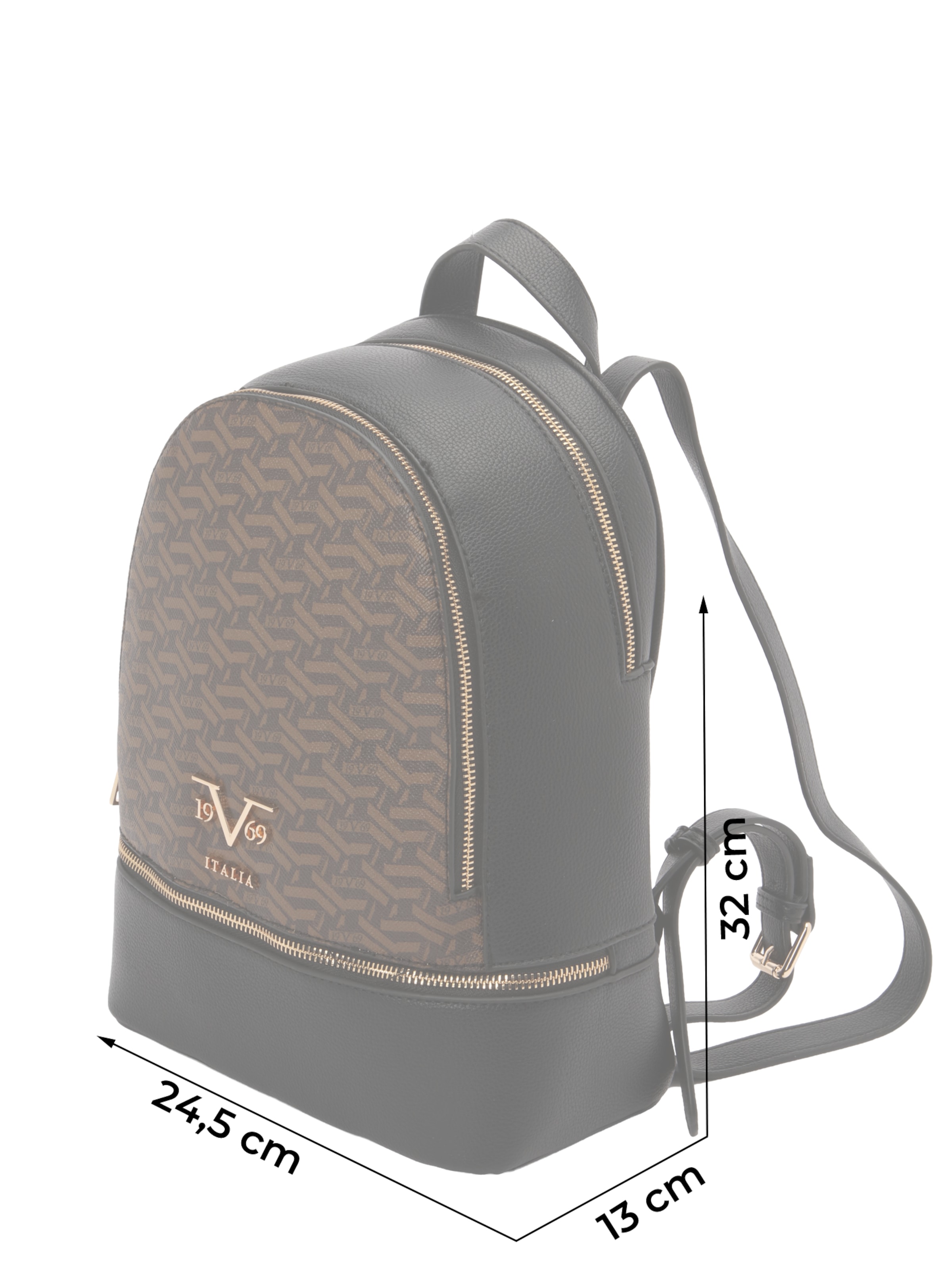 19V69 ITALIA Backpack 'Robi AOP' in Brown