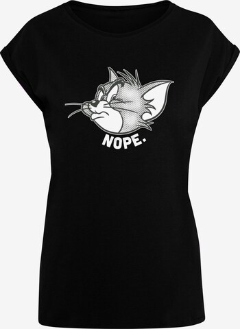 ABSOLUTE CULT Shirt 'Tom And Jerry - Nope' in Black: front