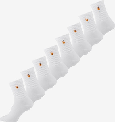 Nur Die Freizeitsocken ' Good Vibes Motiv Statement Socken Tennissocken ' in weiß, Produktansicht