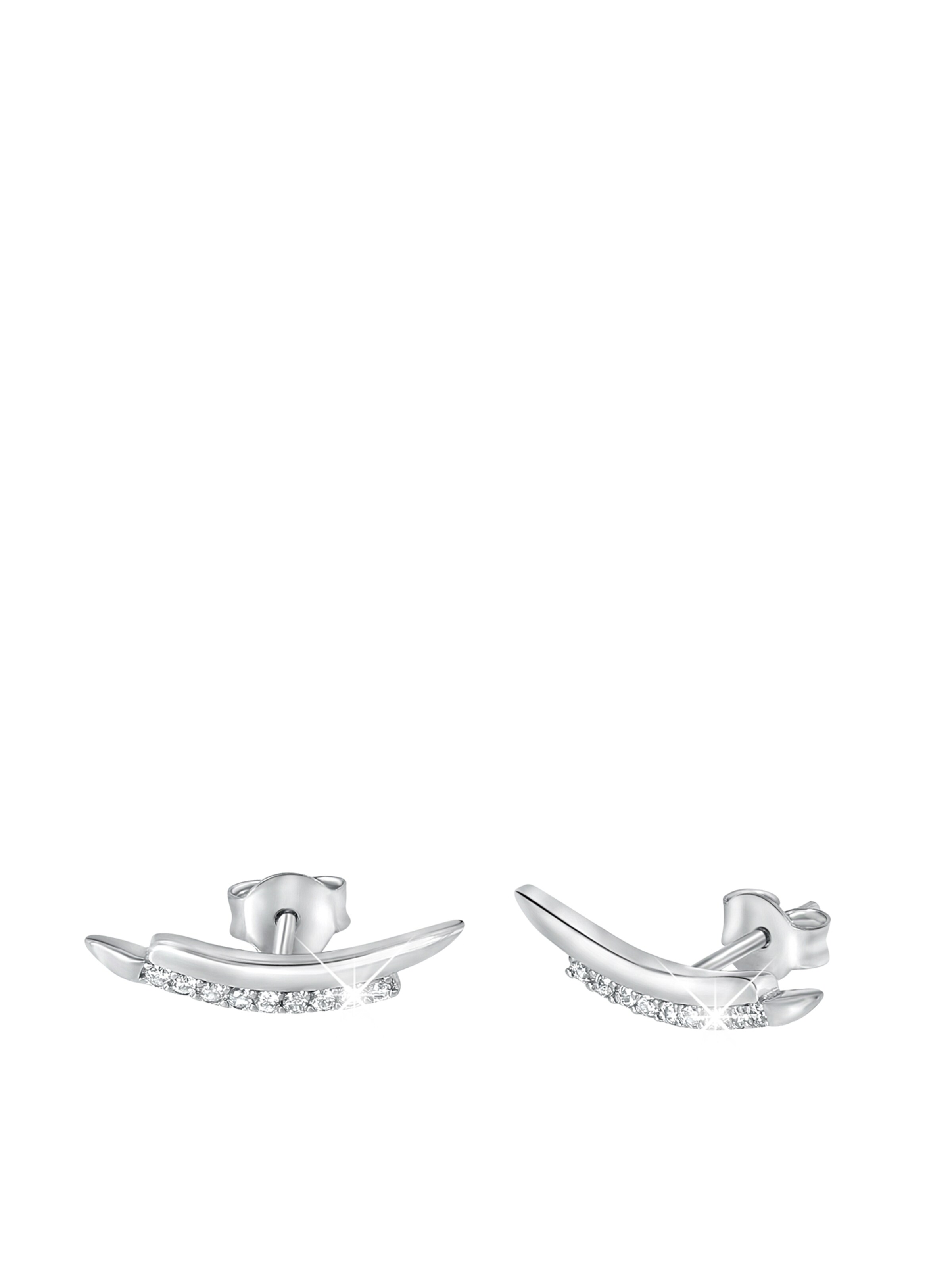 Lucardi Earrings in Silver: front