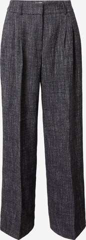 s.Oliver BLACK LABEL Zvonové kalhoty Kalhoty s puky – šedá: přední strana