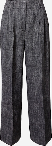 s.Oliver BLACK LABEL Zvonové kalhoty Kalhoty s puky – šedá: přední strana