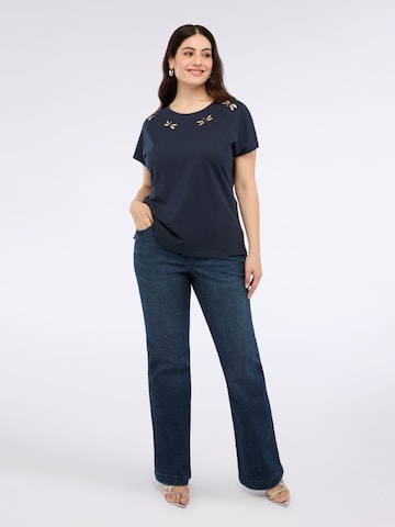 évasé Jean Fiorella Rubino en bleu