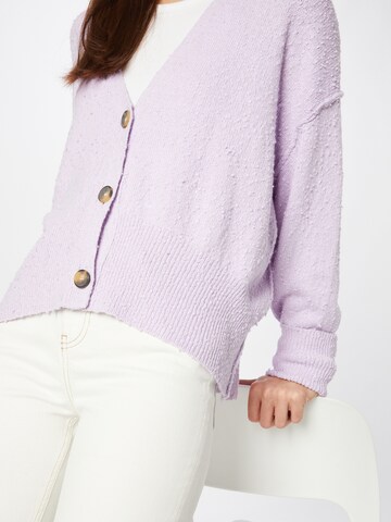 Free People Knit Cardigan 'FOUND MY FRIEND' in Purple