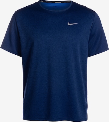 NIKE Functioneel shirt 'Miler' in Blauw: voorkant