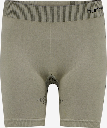 Hummel Skinny Sporthose in Grün: predná strana