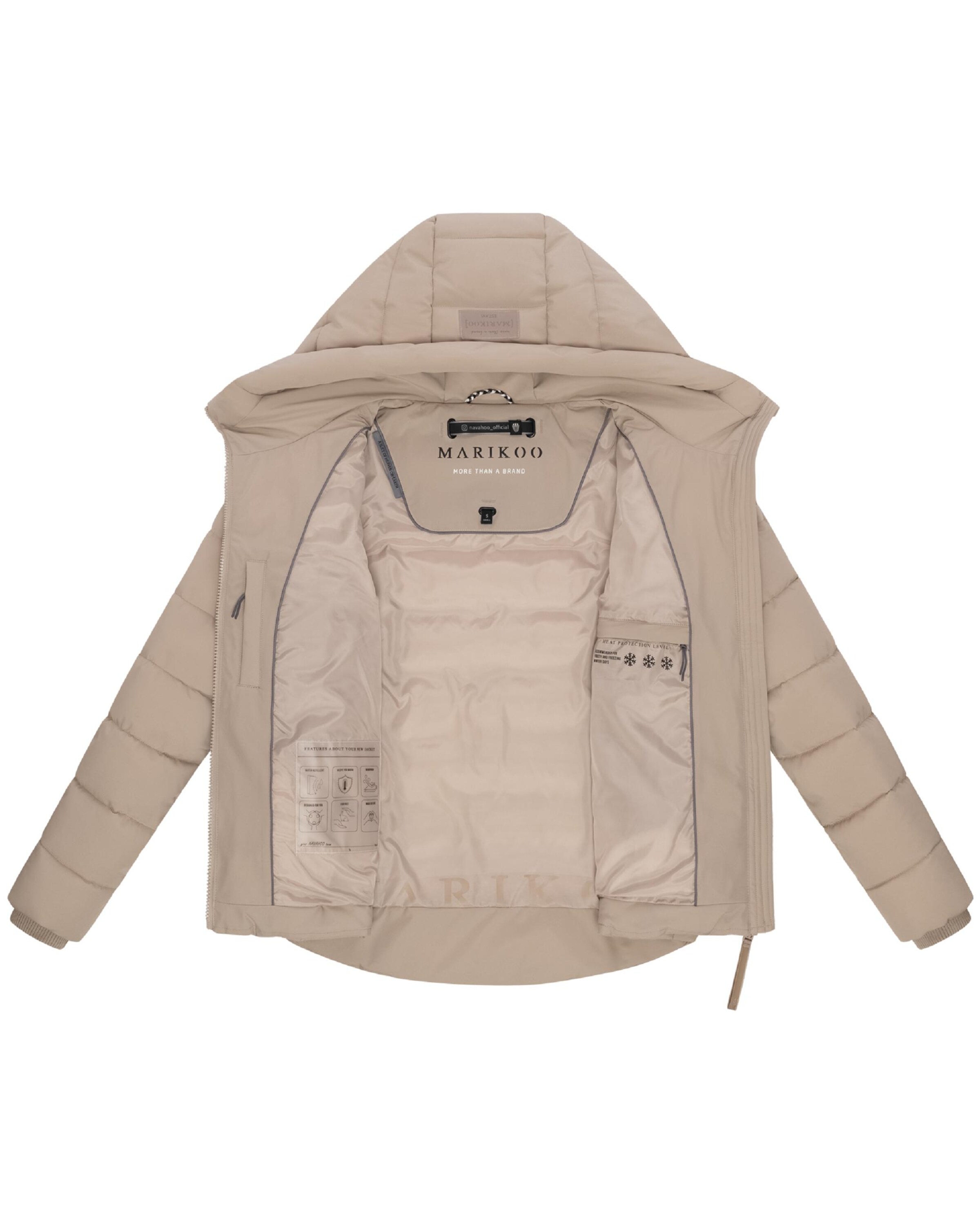 Geacă de iarnă 'Tayenaa 16' de la MARIKOO pe bej