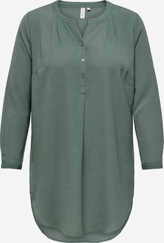 Camicia da donna di ONLY Carmakoma in verde: frontale