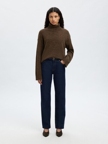 Pull-over 'SLFLulu' SELECTED en marron