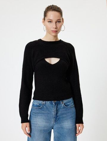 Koton Sweatshirt in Black: front