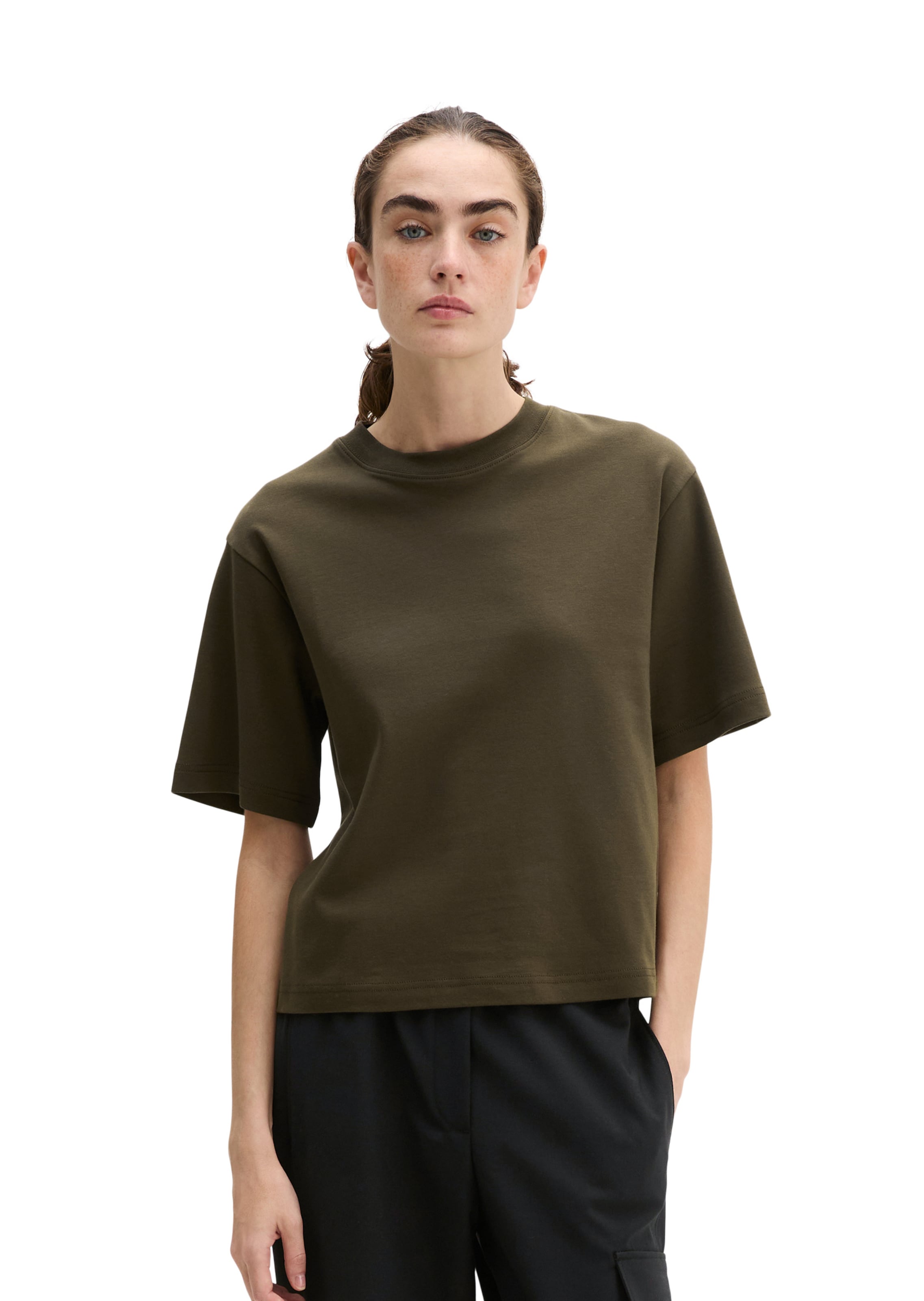Marc O'Polo Shirt in Bruin: voorkant