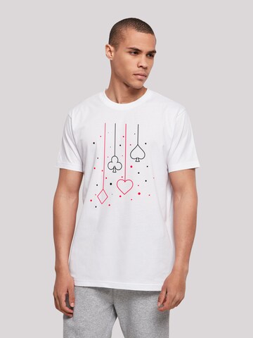 F4NT4STIC Shirt 'Poker' in Wit: voorkant