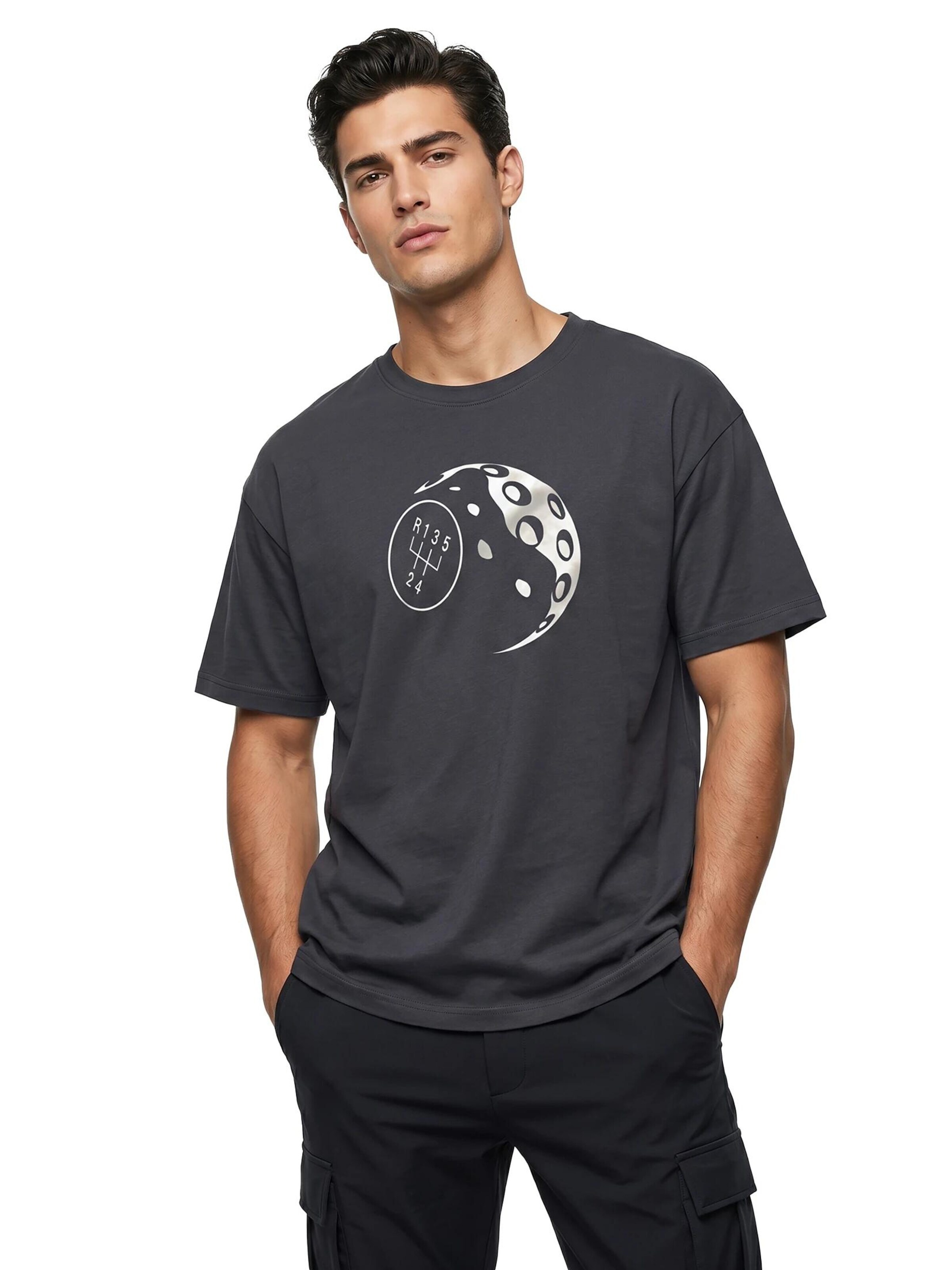 MAKAYA Shirt 'Schaltknauf' in Grey